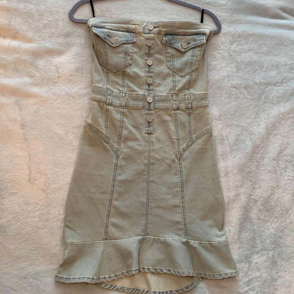 BEBE denim mini dress size 4.